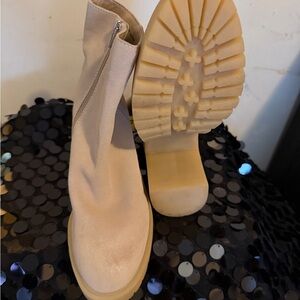 Dolce Vita Cream Ankle Booties
